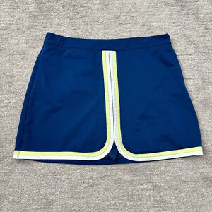 Lady Hagen Skort Womens 14 Blue Yellow Stripes Pockets Golf Casual Spring Summer